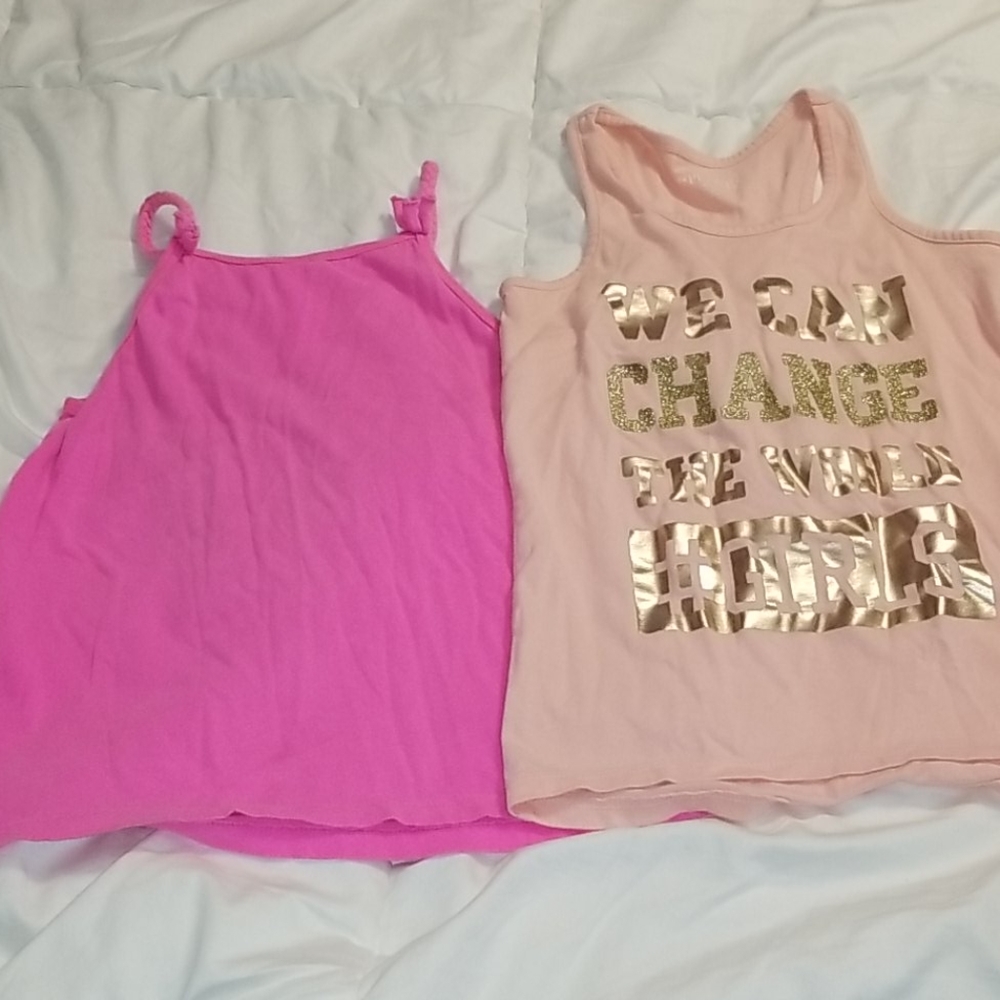 Carters and children's place girls tank tops, size